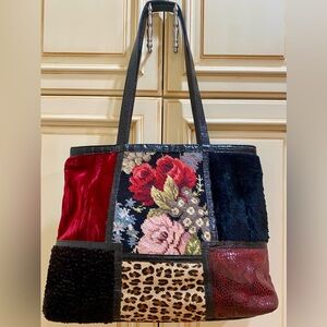 Clever Carriage Company Large Patchwork Tote, Very Rare, in Great Condition!